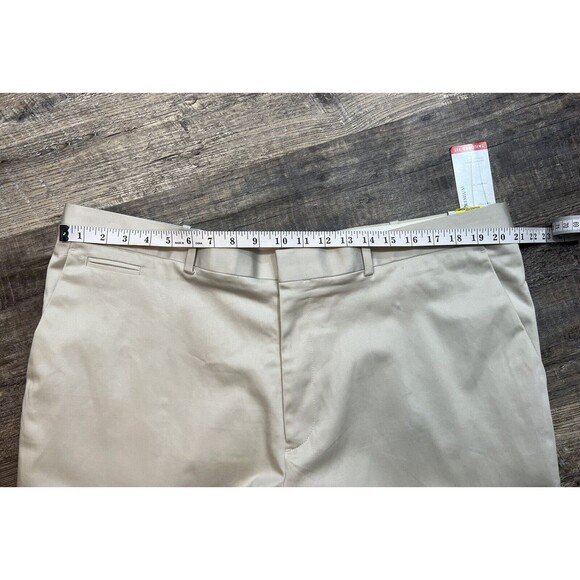 Perry Ellis Mens Premium Twill Khaki No Iron Cotton Pants Size 44x30 - Picture 12 of 12